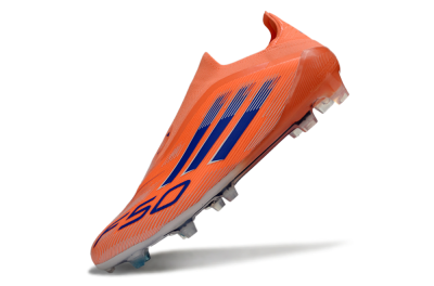 Adidas F50+ Elite Laceless FG Firm Ground Soccer Cleats - Red/Blue/Silver