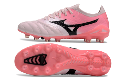 Mizuno Morelia Neo 4 FG Firm Ground Soccer Cleats - White/Vibrant Pink/Black