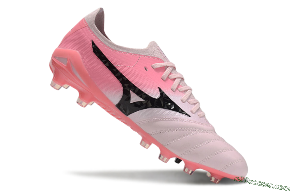 Mizuno Morelia Neo 4 FG Firm Ground Soccer Cleats - White/Vibrant Pink/Black 4