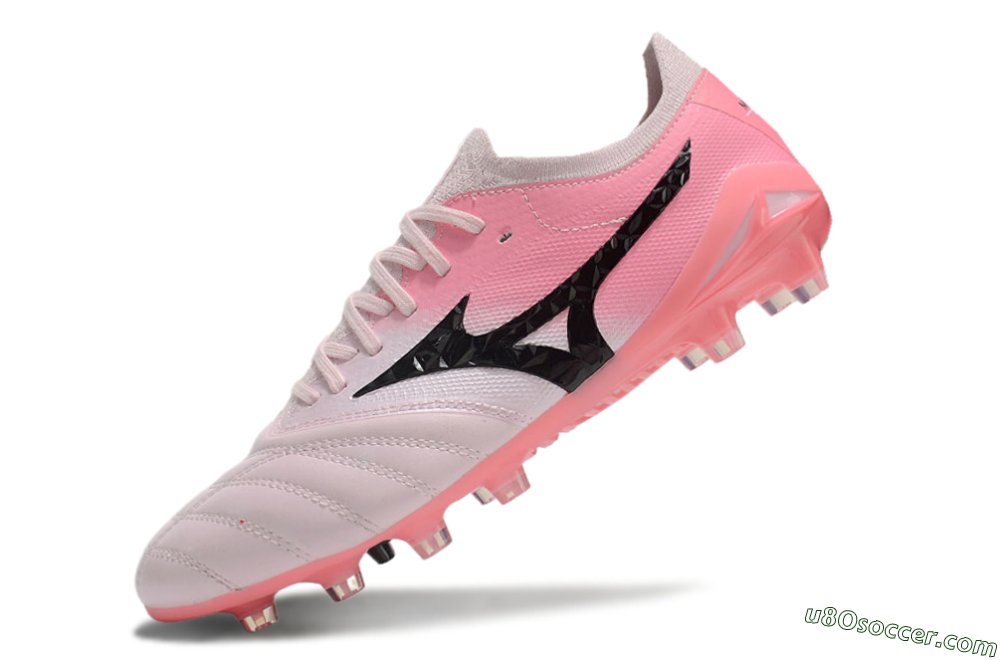 Mizuno Morelia Neo 4 FG Firm Ground Soccer Cleats - White/Vibrant Pink/Black 5