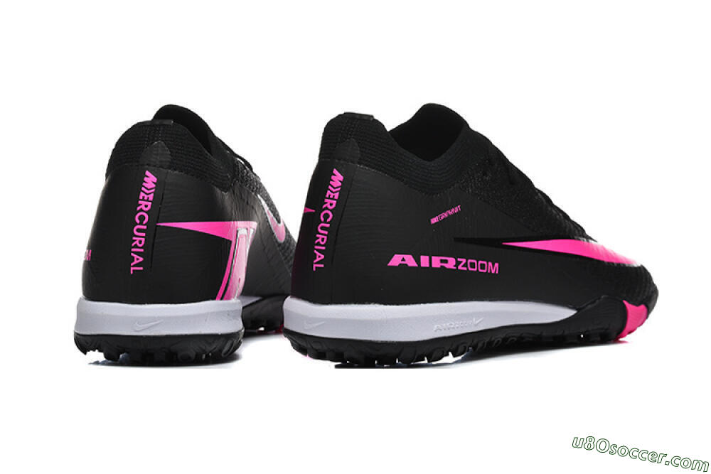 Nike Air Zoom Mercurial Vapor 16 Elite TF Artificial Turf Soccer Shoes - Black/Neon Pink/Jet Black 9