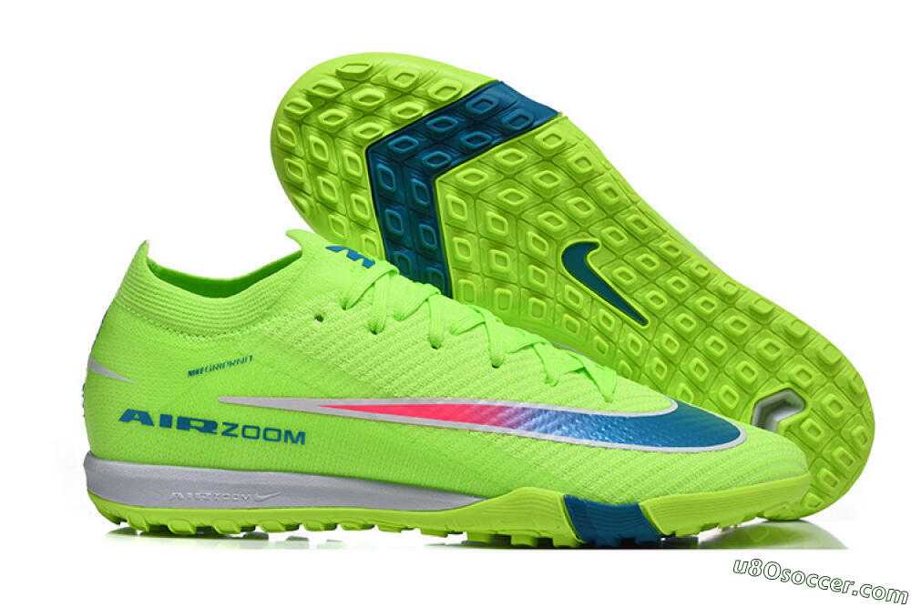Nike Air Zoom Mercurial Vapor 16 Elite TF Artificial Turf Soccer Shoes - Green/Electric Green/Navy Blue 1