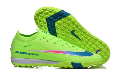 Nike Air Zoom Mercurial Vapor 16 Elite TF Artificial Turf Soccer Shoes - Green/Electric Green/Navy Blue