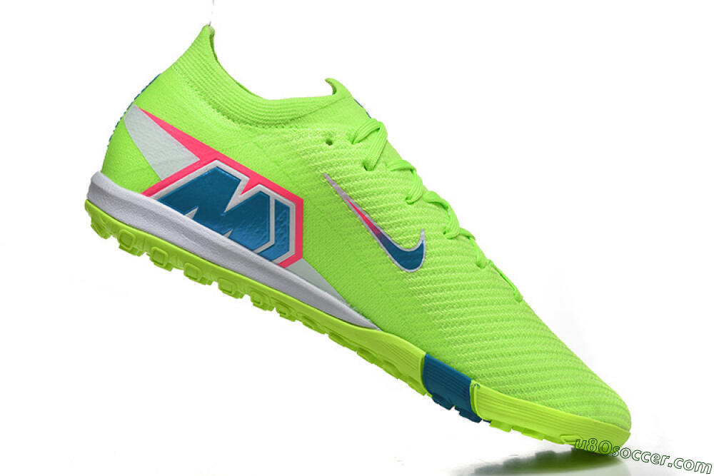 Nike Air Zoom Mercurial Vapor 16 Elite TF Artificial Turf Soccer Shoes - Green/Electric Green/Navy Blue 7
