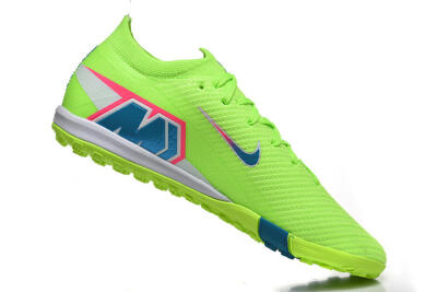 Nike Air Zoom Mercurial Vapor 16 Elite TF Artificial Turf Soccer Shoes - Green/Electric Green/Navy Blue