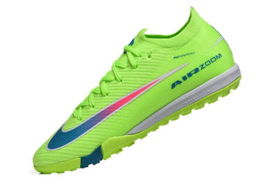 Nike Air Zoom Mercurial Vapor 16 Elite TF Artificial Turf Soccer Shoes - Green/Electric Green/Navy Blue