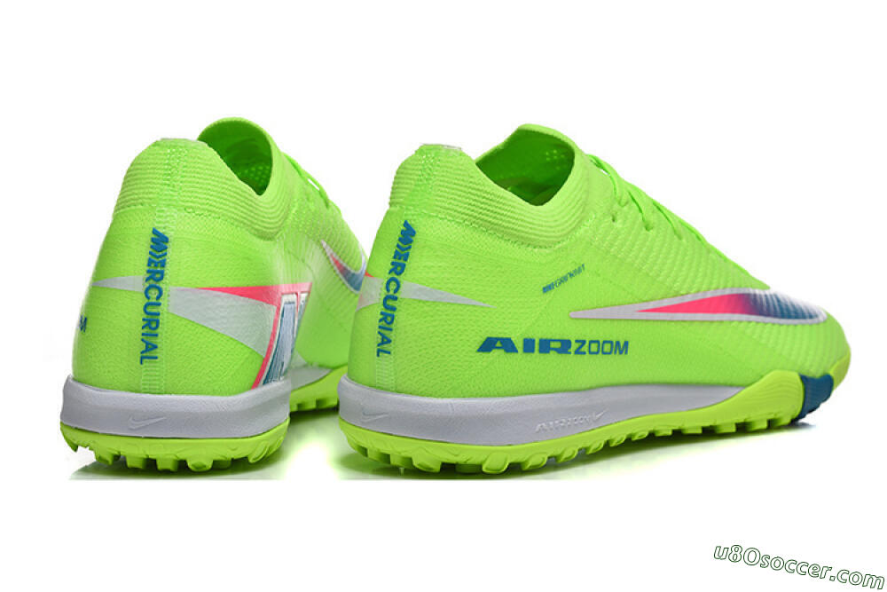 Nike Air Zoom Mercurial Vapor 16 Elite TF Artificial Turf Soccer Shoes - Green/Electric Green/Navy Blue 9