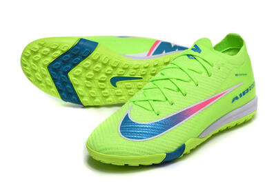 Nike Air Zoom Mercurial Vapor 16 Elite TF Artificial Turf Soccer Shoes - Green/Electric Green/Navy Blue