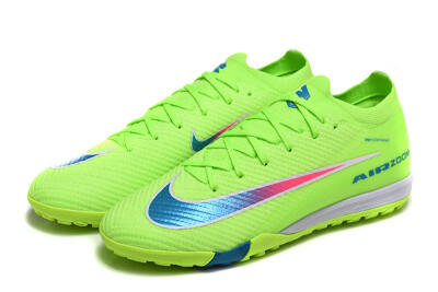 Nike Air Zoom Mercurial Vapor 16 Elite TF Artificial Turf Soccer Shoes - Green/Electric Green/Navy Blue