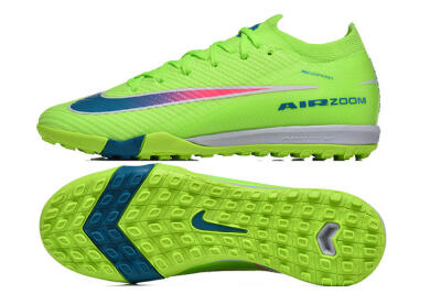 Nike Air Zoom Mercurial Vapor 16 Elite TF Artificial Turf Soccer Shoes - Green/Electric Green/Navy Blue