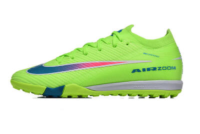 Nike Air Zoom Mercurial Vapor 16 Elite TF Artificial Turf Soccer Shoes - Green/Electric Green/Navy Blue
