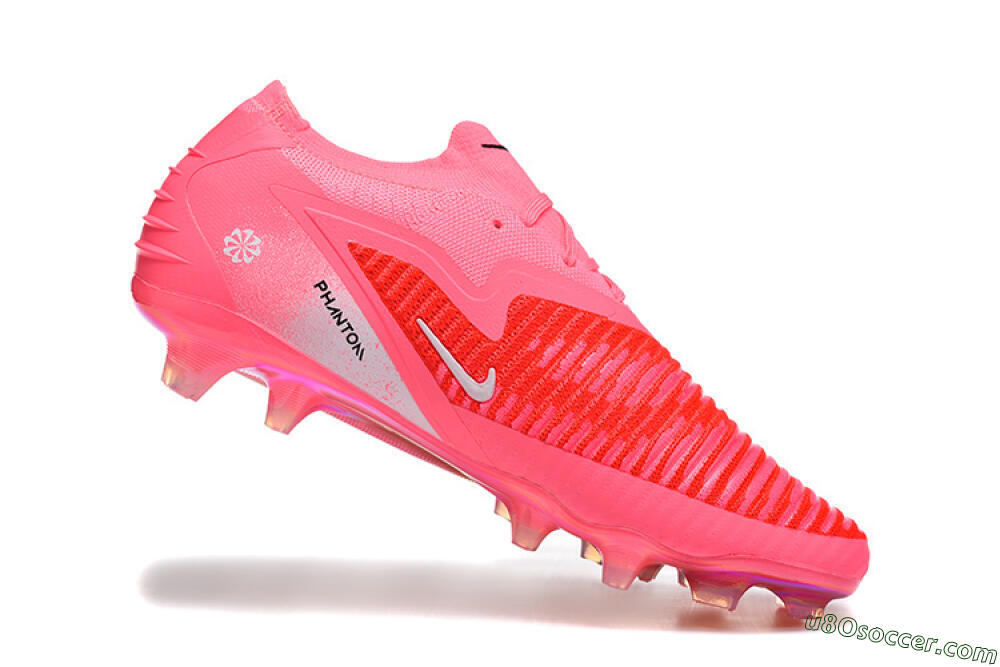 Nike Phantom 6 Low Elite FG Firm Ground Soccer Cleats - Pink/Neon Burst/Black Shine 7