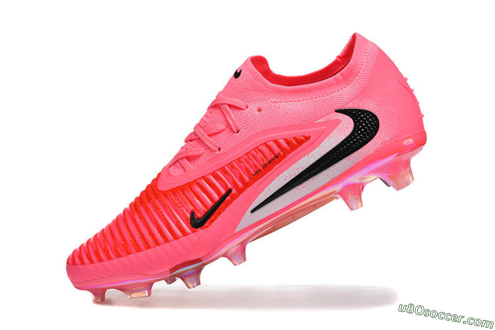 Nike Phantom 6 Low Elite FG Firm Ground Soccer Cleats - Pink/Neon Burst/Black Shine 8