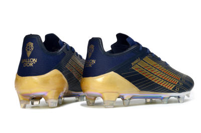 Dembele x Adidas F50 Elite FG Firm Ground Soccer Cleats - Navy/Gold Metallic/Red Accent