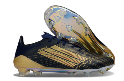Dembele x Adidas F50 Elite FG Firm Ground Soccer Cleats - Navy/Gold Metallic/Red Accent