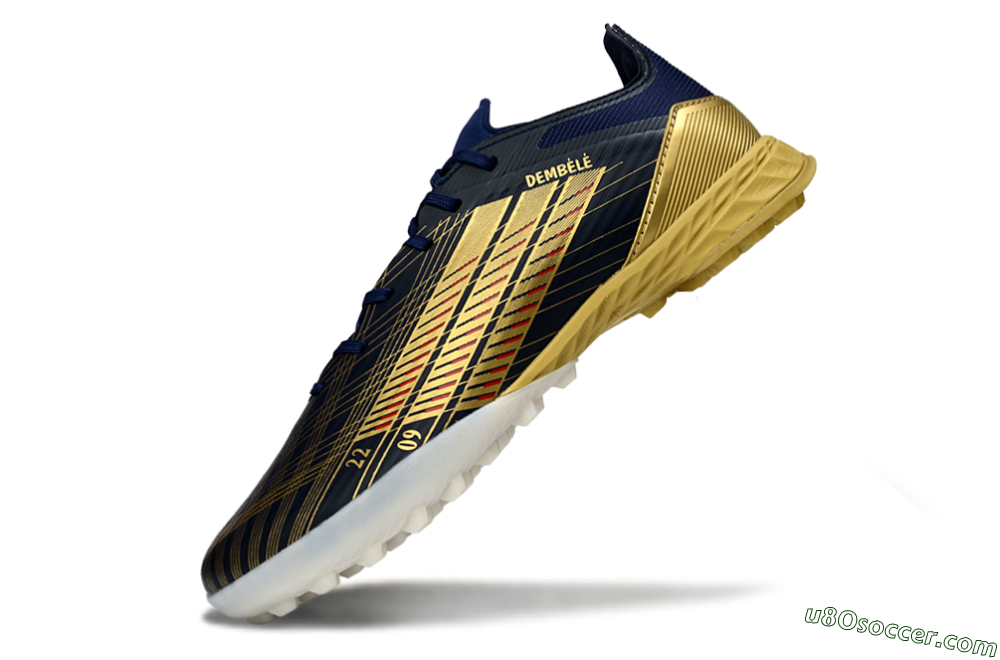 Adidas F50 Pro TF Artificial Turf Soccer Shoes - Navy/Gold/Crimson 5