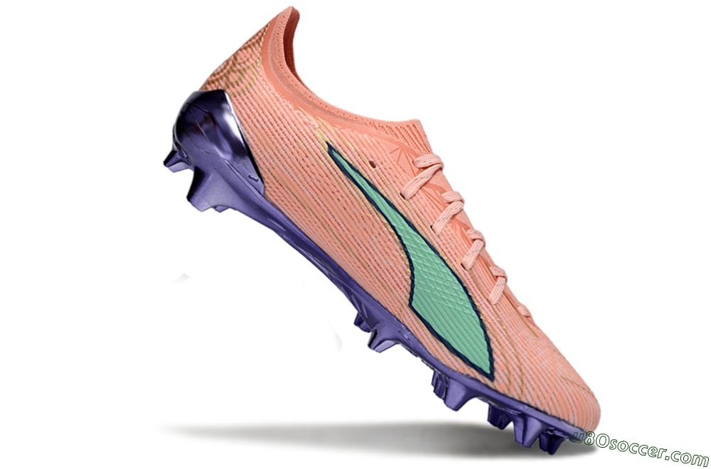 Puma Ultra 5 Ultimate FG Firm Ground Soccer Cleats - Pink/Mint Green/Metallic Purple 4