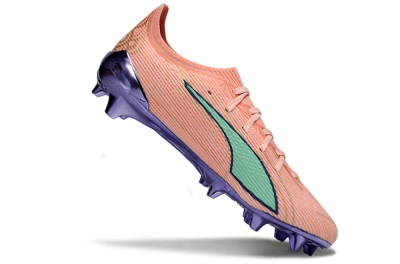 Puma Ultra 5 Ultimate FG Firm Ground Soccer Cleats - Pink/Mint Green/Metallic Purple
