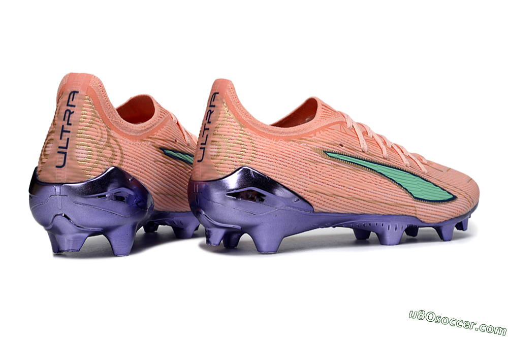 Puma Ultra 5 Ultimate FG Firm Ground Soccer Cleats - Pink/Mint Green/Metallic Purple 6
