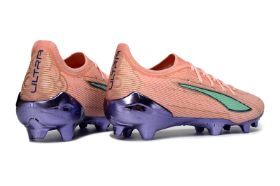Puma Ultra 5 Ultimate FG Firm Ground Soccer Cleats - Pink/Mint Green/Metallic Purple