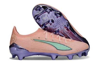 Puma Ultra 5 Ultimate FG Firm Ground Soccer Cleats - Pink/Mint Green/Metallic Purple