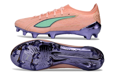 Puma Ultra 5 Ultimate FG Firm Ground Soccer Cleats - Pink/Mint Green/Metallic Purple