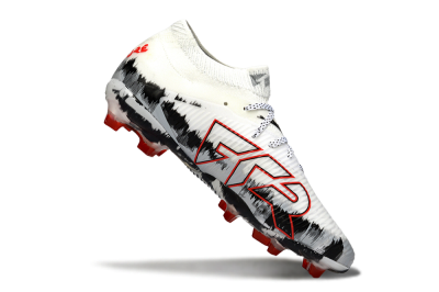 Puma Future 8 Ultimate FG Firm Ground Soccer Cleats - White/Crimson Black/Shadow Grey