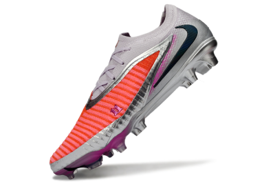Nike Phantom 6 Low Elite FG Firm Ground Soccer Cleats - Orange/Electric Pink/Metallic Silver