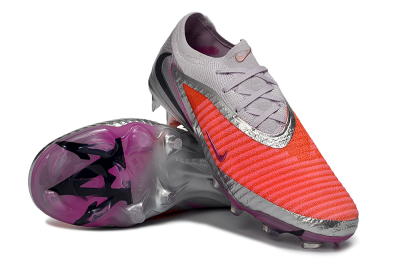 Nike Phantom 6 Low Elite FG Firm Ground Soccer Cleats - Orange/Electric Pink/Metallic Silver