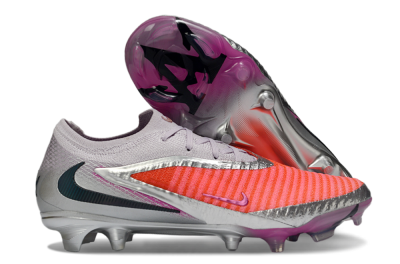 Nike Phantom 6 Low Elite FG Firm Ground Soccer Cleats - Orange/Electric Pink/Metallic Silver
