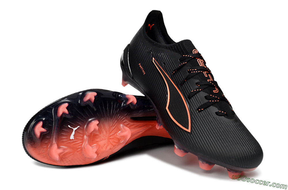 Puma Ultra Ultimate FG Firm Ground Soccer Cleats - Black/Vibrant Orange/Shadow Black 3