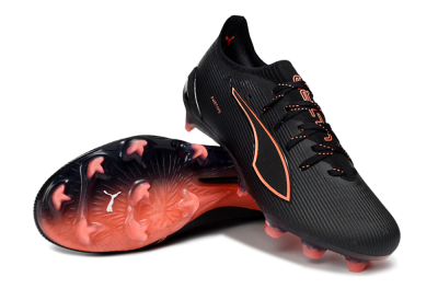 Puma Ultra Ultimate FG Firm Ground Soccer Cleats - Black/Vibrant Orange/Shadow Black