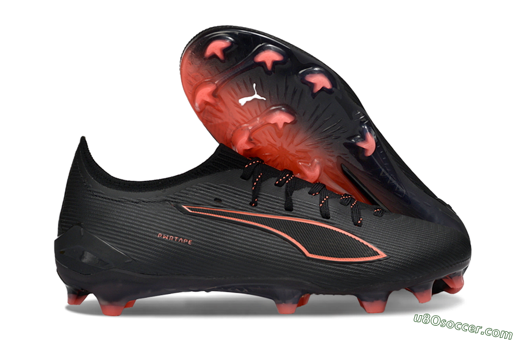 Puma Ultra Ultimate FG Firm Ground Soccer Cleats - Black/Vibrant Orange/Shadow Black 1