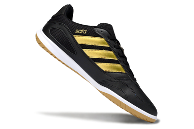 Adidas Top Sala IC Indoor & Futsal Soccer Shoes - Black/Gold Accent/Gum Sole