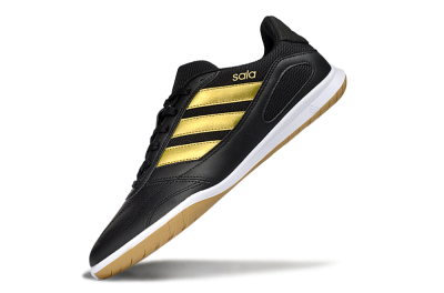Adidas Top Sala IC Indoor & Futsal Soccer Shoes - Black/Gold Accent/Gum Sole