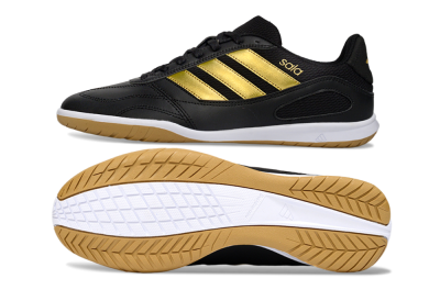 Adidas Top Sala IC Indoor & Futsal Soccer Shoes - Black/Gold Accent/Gum Sole