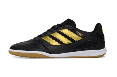 Adidas Top Sala IC Indoor & Futsal Soccer Shoes - Black/Gold Accent/Gum Sole