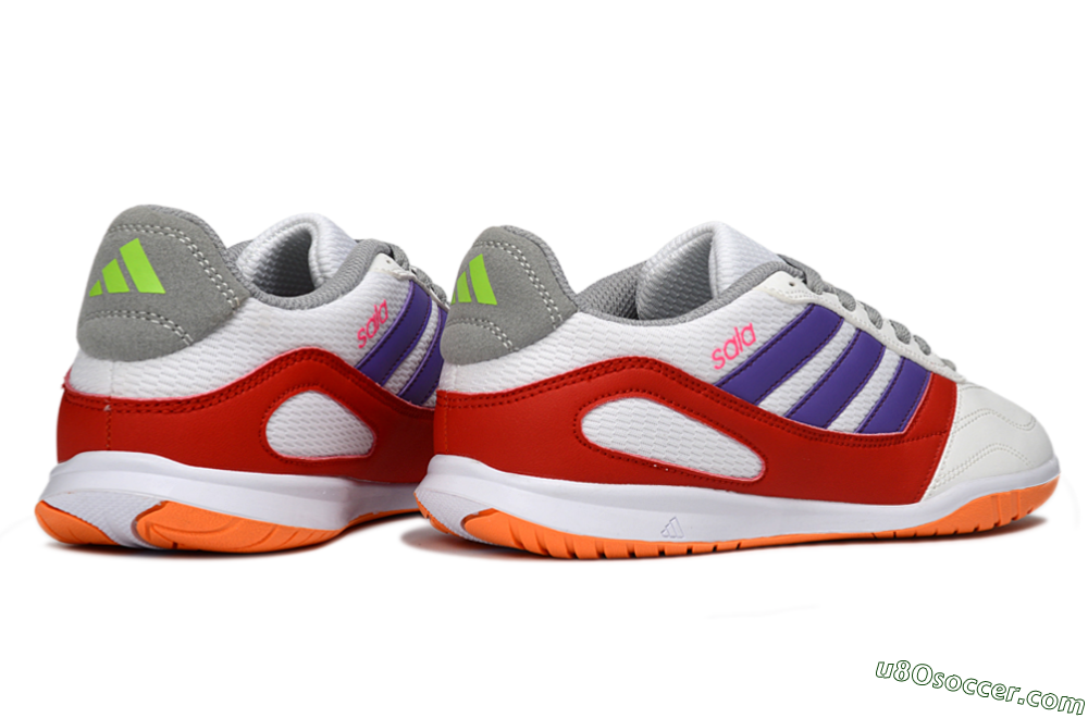 Adidas Top Sala IC Indoor & Futsal Soccer Shoes - White/Crimson/Amethyst 6