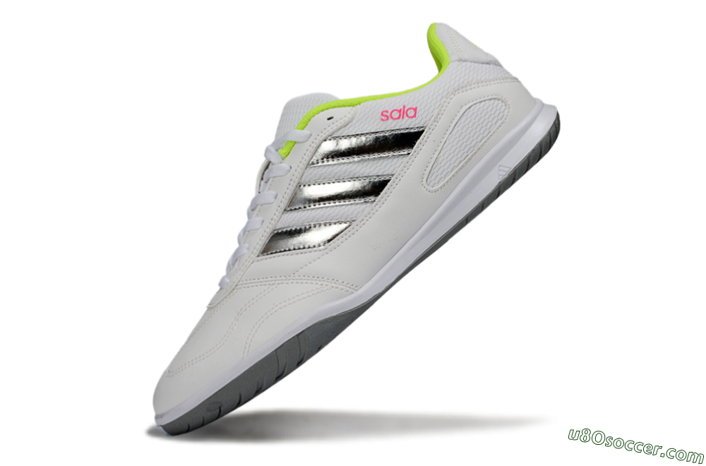 Adidas Top Sala IC Indoor & Futsal Soccer Shoes - White/Neon Green/Silver 5