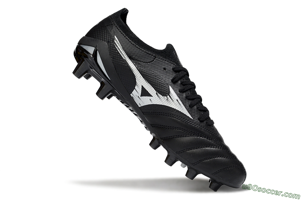 Mizuno Morelia Neo 4 FG Firm Ground Soccer Cleats - Black/Midnight Black/Sleek Silver 4