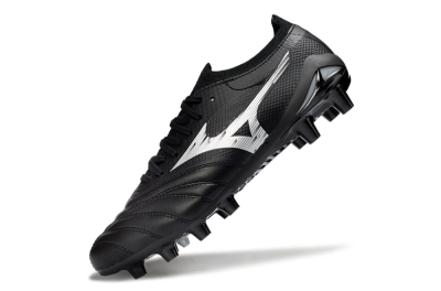Mizuno Morelia Neo 4 FG Firm Ground Soccer Cleats - Black/Midnight Black/Sleek Silver