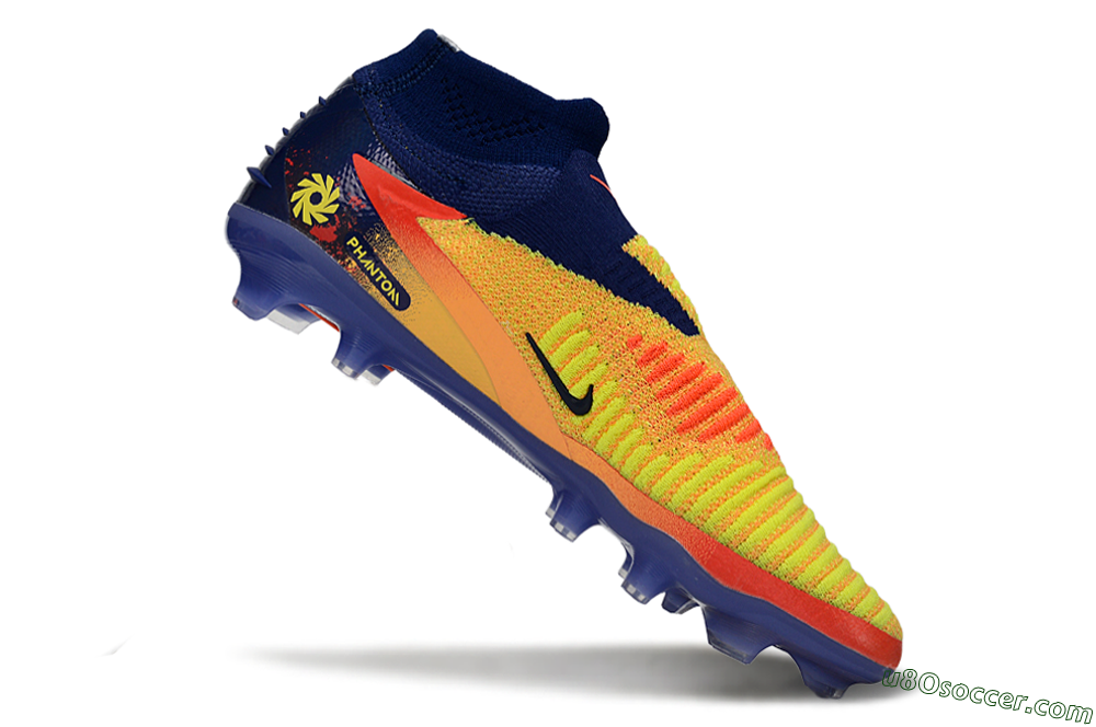 Nike Phantom 6 High Elite FG Firm Ground Soccer Cleats - Yellow/Electric Sunrise/Night Sky 4