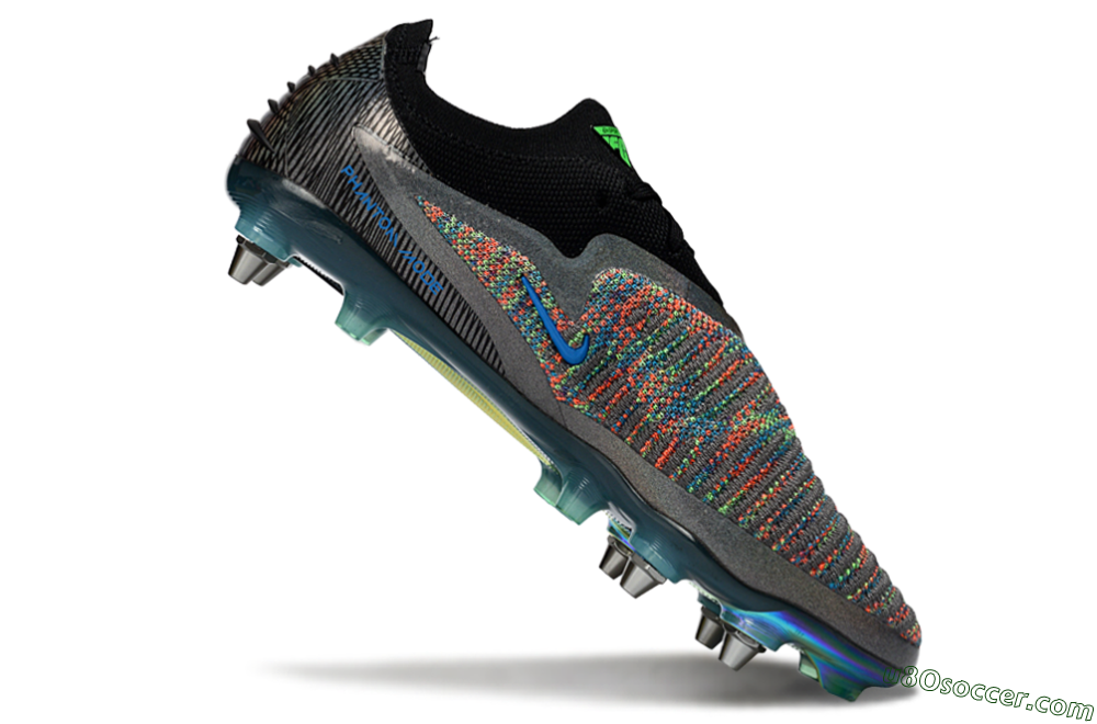 Nike Phantom 6 Low Elite SG Soft Ground Soccer Cleats - Black/Vibrant Green/Fiery Red 4