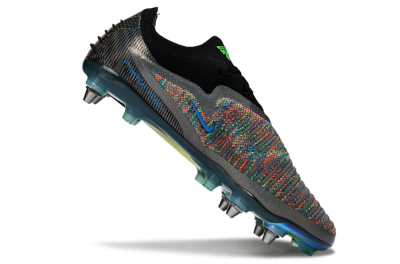 Nike Phantom 6 Low Elite SG Soft Ground Soccer Cleats - Black/Vibrant Green/Fiery Red