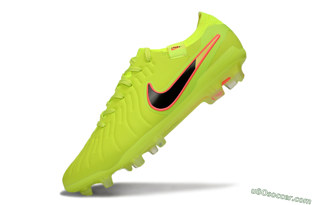 Nike Tiempo Legend 10 Elite FG Firm Ground Soccer Cleats - Yellow/Electric Green/Pink Accent 5