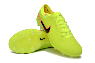 Nike Tiempo Legend 10 Elite FG Firm Ground Soccer Cleats - Yellow/Electric Green/Pink Accent