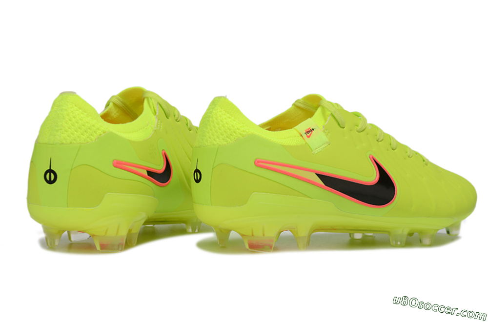 Nike Tiempo Legend 10 Elite FG Firm Ground Soccer Cleats - Yellow/Electric Green/Pink Accent 6