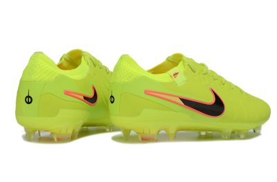 Nike Tiempo Legend 10 Elite FG Firm Ground Soccer Cleats - Yellow/Electric Green/Pink Accent