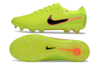 Nike Tiempo Legend 10 Elite FG Firm Ground Soccer Cleats - Yellow/Electric Green/Pink Accent