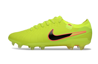 Nike Tiempo Legend 10 Elite FG Firm Ground Soccer Cleats - Yellow/Electric Green/Pink Accent